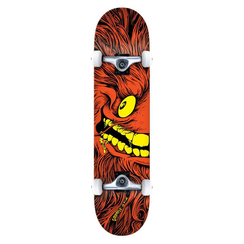 Anti Hero Complete Skateboard - Grimple Full Face Red 8"