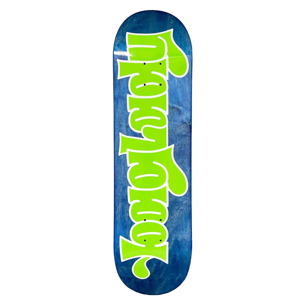 Baglady Skateboard Deck - Throw Up Blue Stain 8.25"