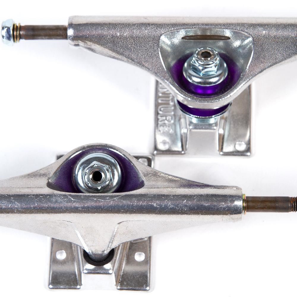 Venture トラック シルバー 紫色ブッシュ5.2HI Venture Trucks Hi Polished – Pass~Port