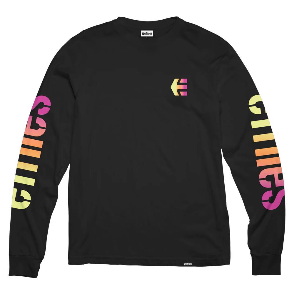 Etnies Icon Long Sleeve T-shirt - Black/Glam