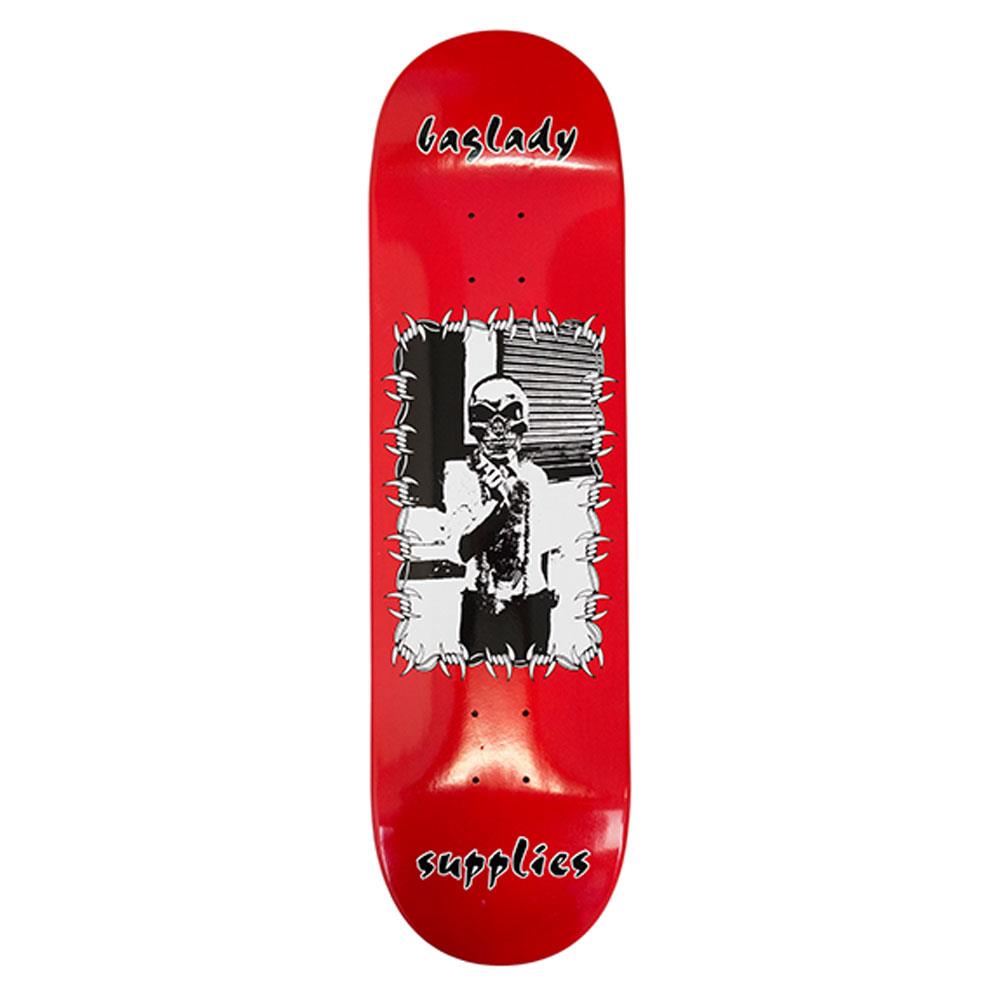 Baglady Skateboard Deck - Skullcrusher Dipped - Red 8.375"