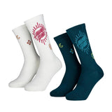 Santa Cruz Womens Scatter Socks 2-Pack - Assorted - UK 4-7 Womens