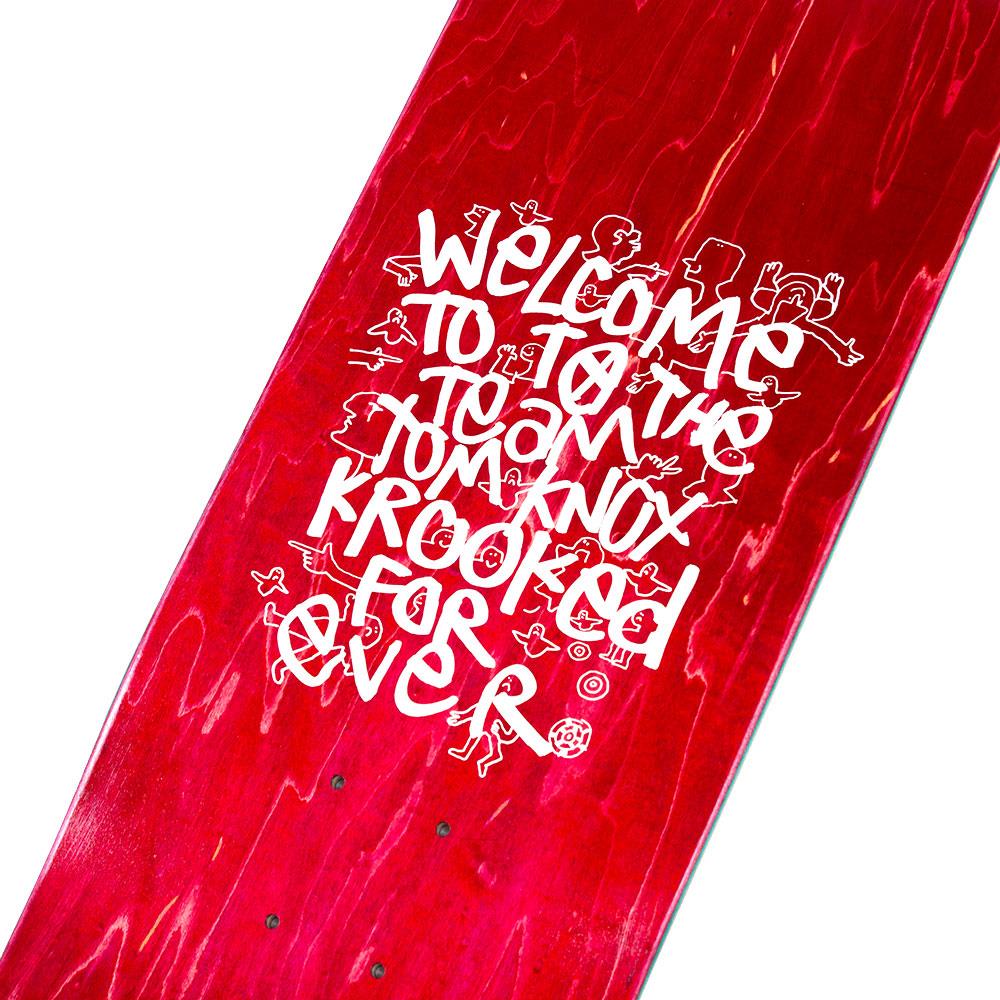 Krooked Skateboard Deck - Tom Knox Debut Red 8.5"