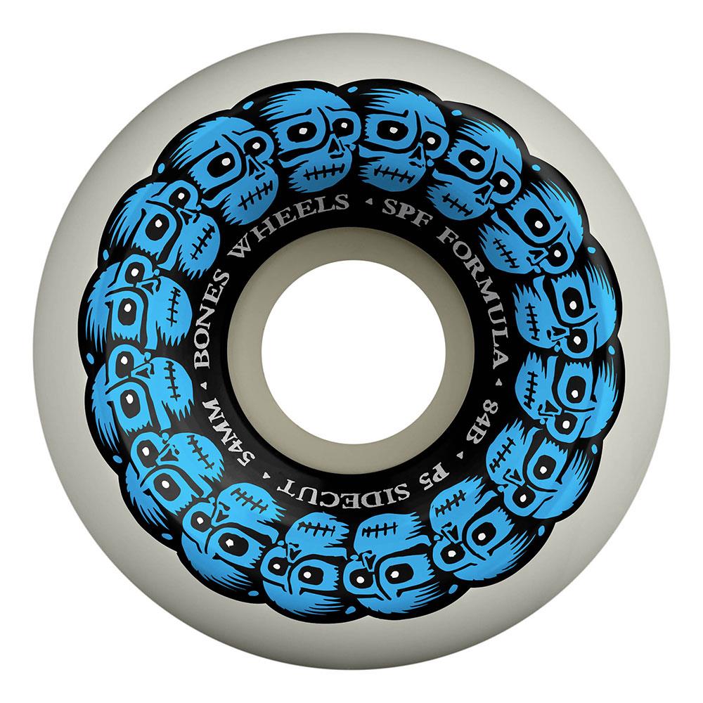 Bones Wheels - SPF Circle Skulls P5 Sidecut White/Blue 104a 54mm (4 Pack)