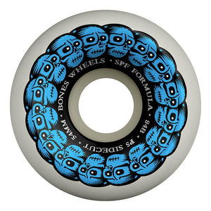 Bones Wheels - SPF Circle Skulls P5 Sidecut White/Blue 104a 54mm (4 Pack)