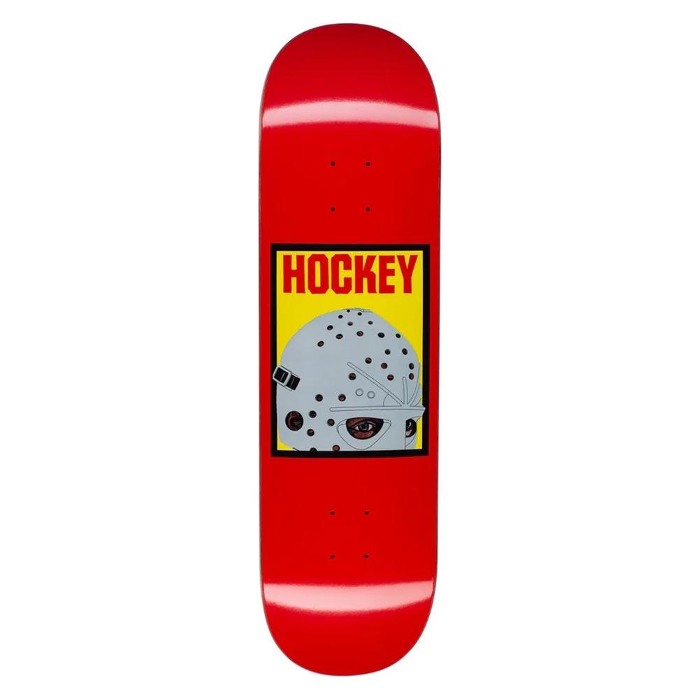Hockey Skateboard Deck - Half Mask Red 8.38"