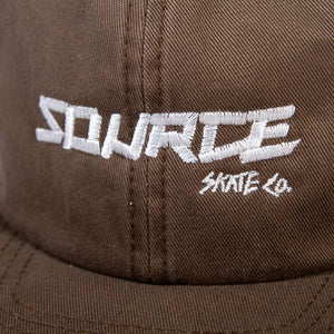 Source Skate Co. Six Panel Cap - Walnut/White