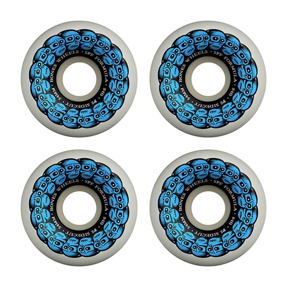 Bones Wheels - SPF Circle Skulls P5 Sidecut White/Blue 104a 54mm (4 Pack)