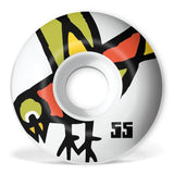 Girl Skateboard Wheels - Pictograph Staple 99a 55mm White (4 Pack)