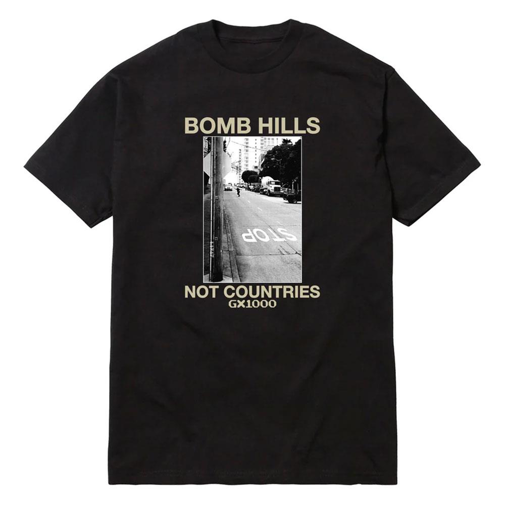 GX1000 Bomb Hills Not Countries T-shirt - Black/Cream