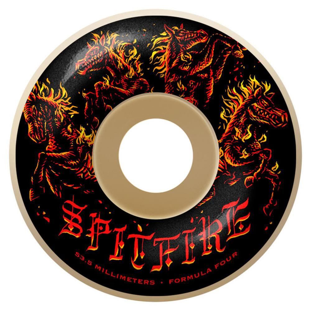 Spitfire Wheels - Formula Four Apocalypse Radials White/Black 99a 53.5mm (4 Pack)