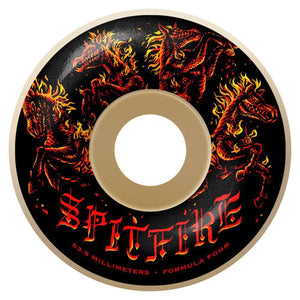 Spitfire Wheels - Formula Four Apocalypse Radials White/Black 99a 53.5mm (4 Pack)