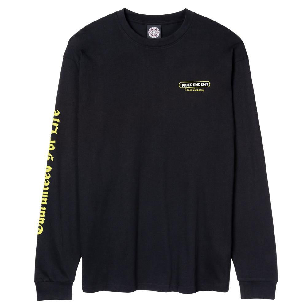 【INDEPENDENT】 GFL TRUCK CO. S/S REGULAR T-SHIRT BLACK Vintage Independent Truck Co. Built To Grind Skate Black Tee