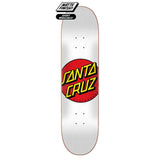 Santa Cruz Skateboard Deck - Classic Dot White 8"