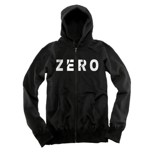 Zero Army Zip Up Hoodie - Black and White