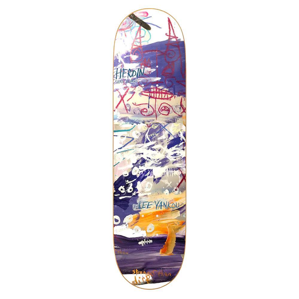 Heroin Skateboard Deck - Lee Yankou Painted 8.25"