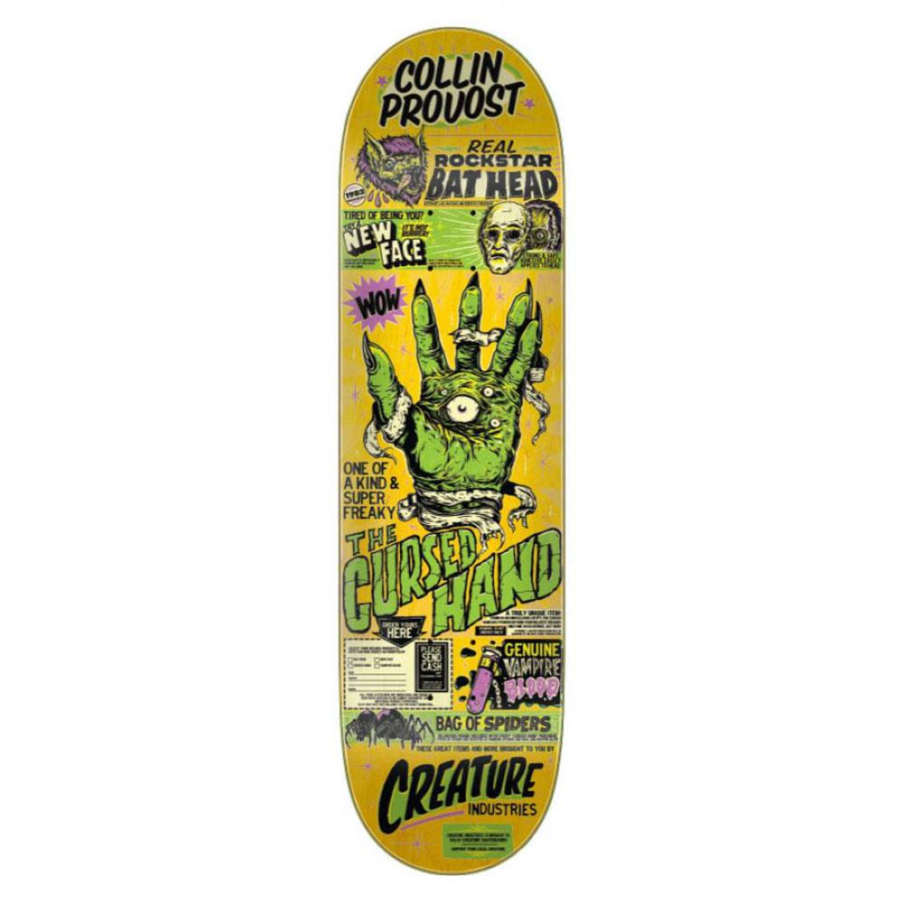Creature Skateboard Deck - Provost Cursed Hand Yellow 8.47"