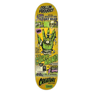 Creature Skateboard Deck - Provost Cursed Hand Yellow 8.47"