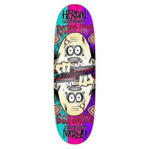 Heroin Skateboard Deck - Razoregg Tri Stain Symmetrical Spliced 9.5" (Shaped)