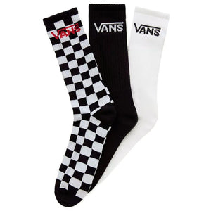 Vans Classic Crew Socks 3-Pack - Black/White