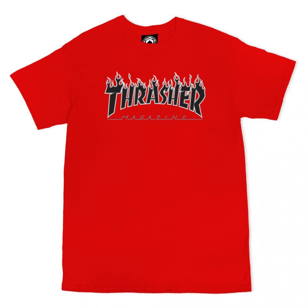 Thrasher Flame Logo T-Shirt - Red