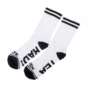 Lovenskate Drink Tea, Get Rad! OG Socks - White/Black