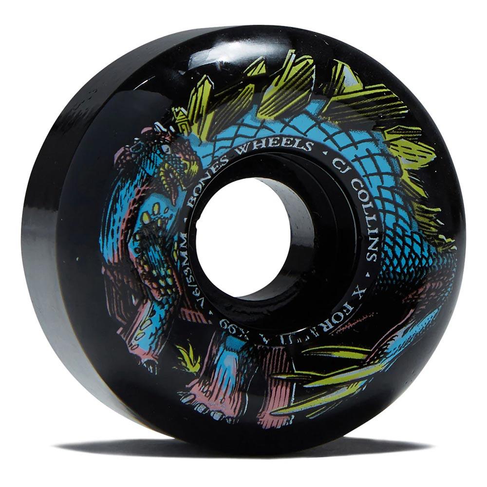 Bones Wheels - X-Formula Dino-Sortas CJ Collins V6 Widecut Black 99a 55mm (4 Pack)