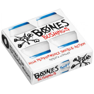 Bones Skateboard Bushings - Soft 81a Blue/White (2 Set)