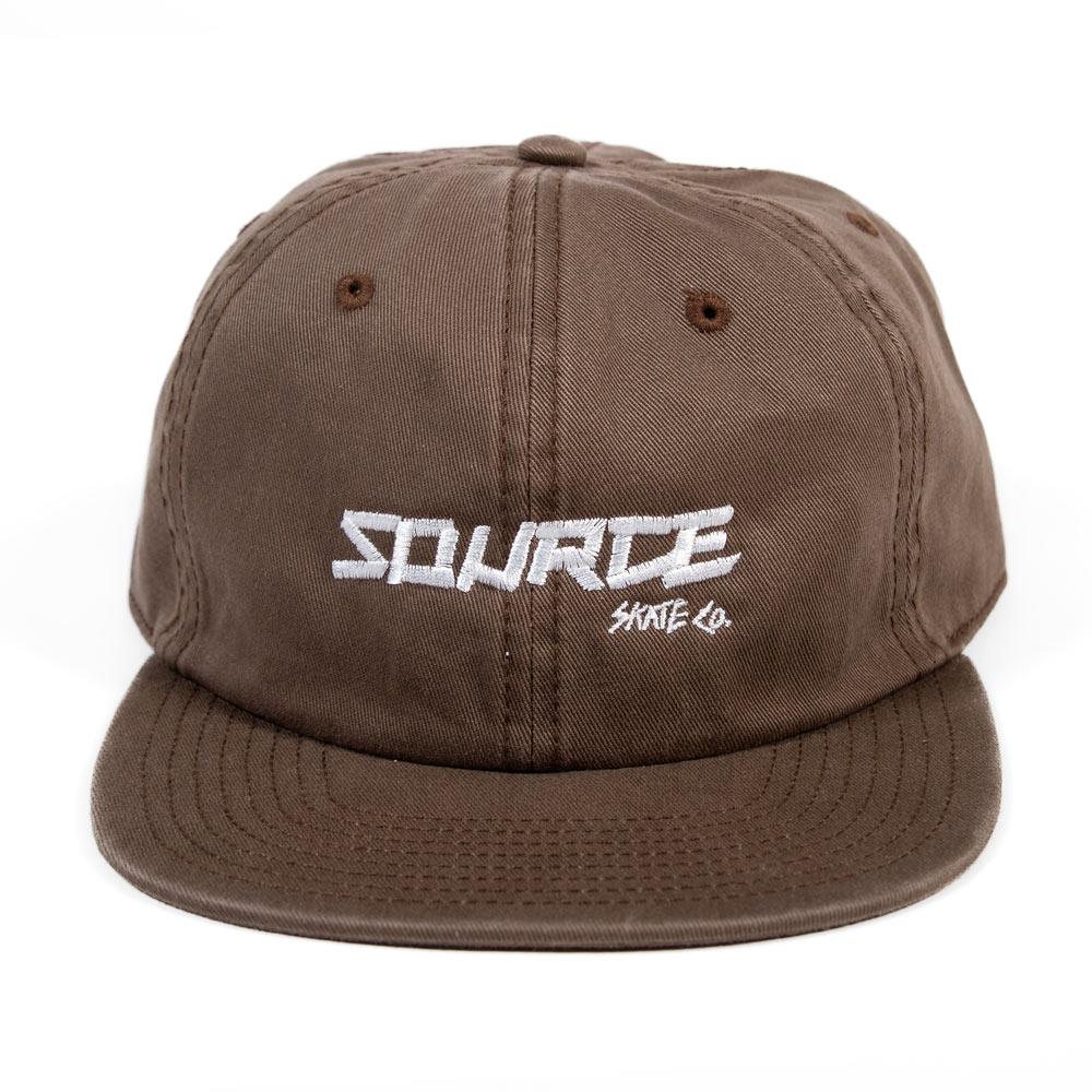Source Skate Co. Six Panel Cap - Walnut/White