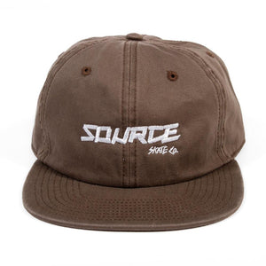 Source Skate Co. Six Panel Cap - Walnut/White