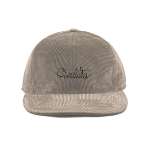 Chocolate Script Cord Snapback Cap - Sand
