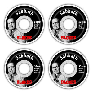 Sabbath Wheels - Blokes Conical 101a White/Black 53mm (4 Pack)
