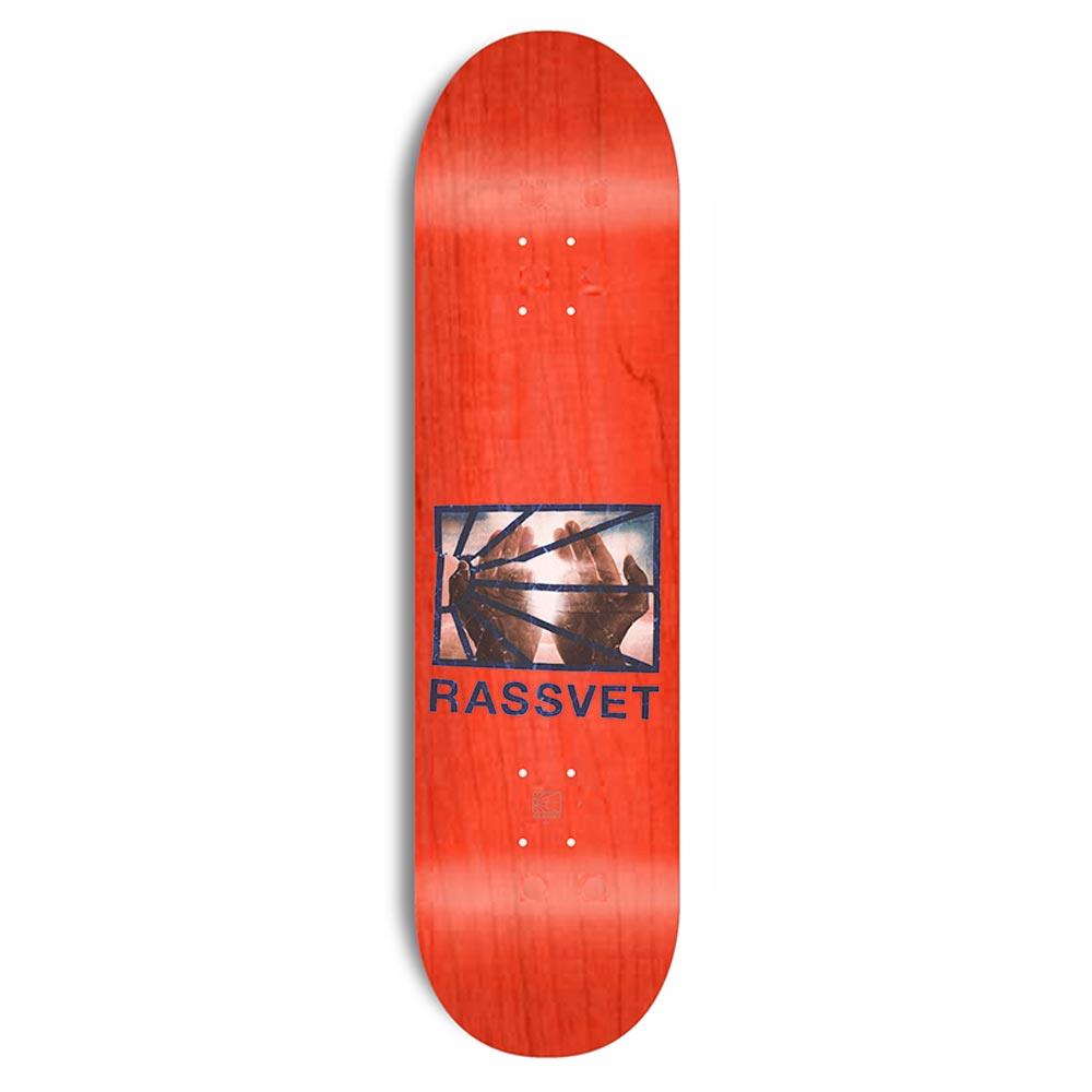Rassvet Skateboard Deck - Hands Logo Red 8.25"