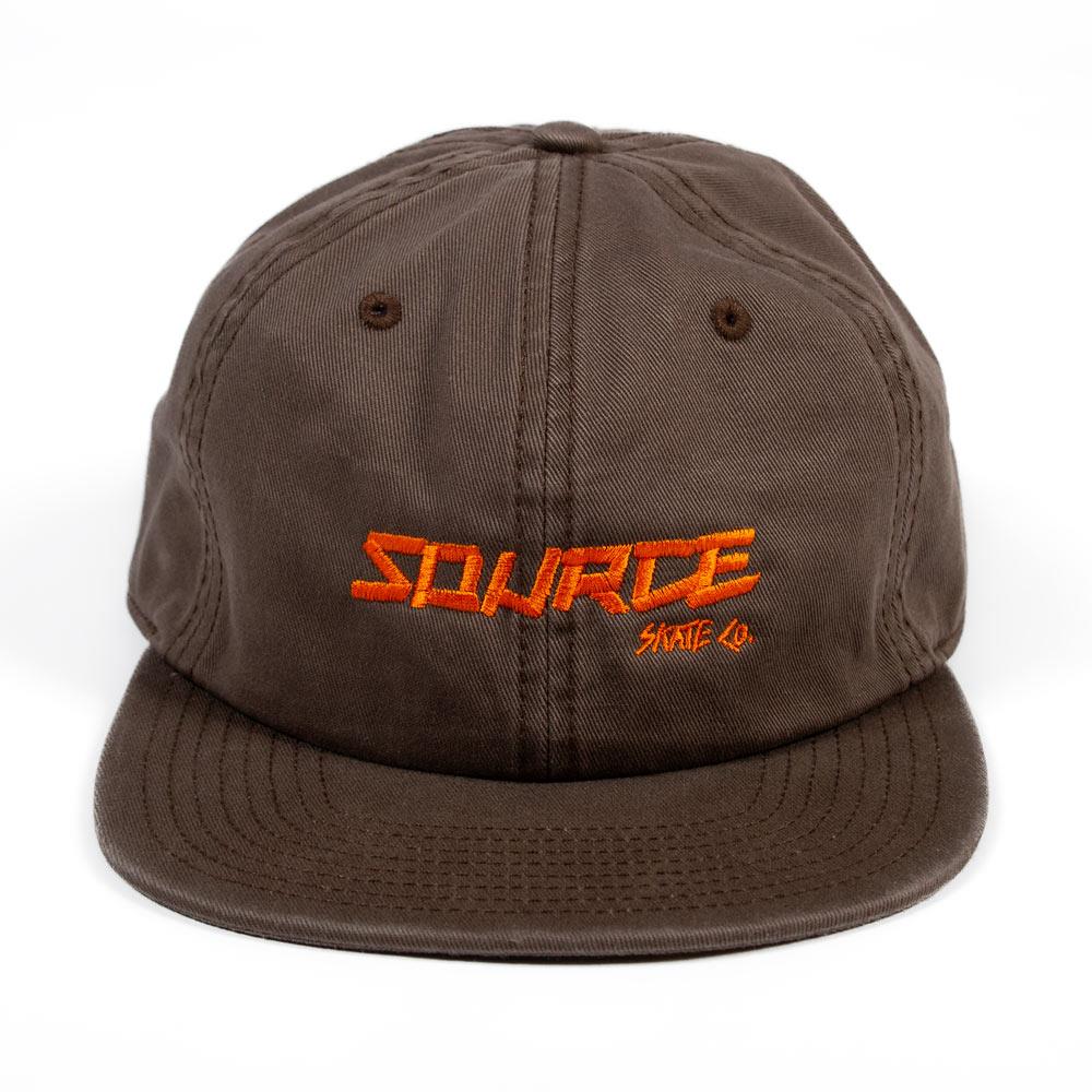 Source Skate Co. Six Panel Cap - Walnut/Orange