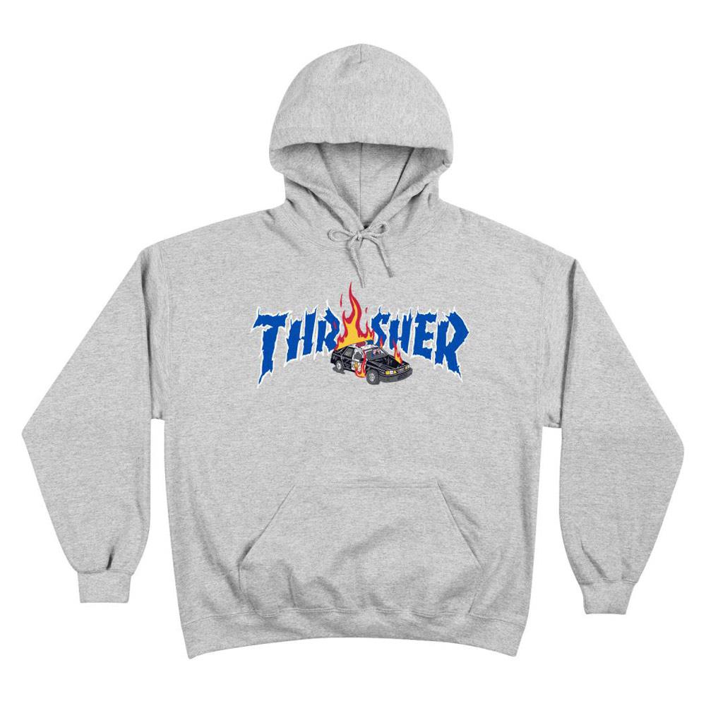 Thrasher Cop Car Hoodie - Grey