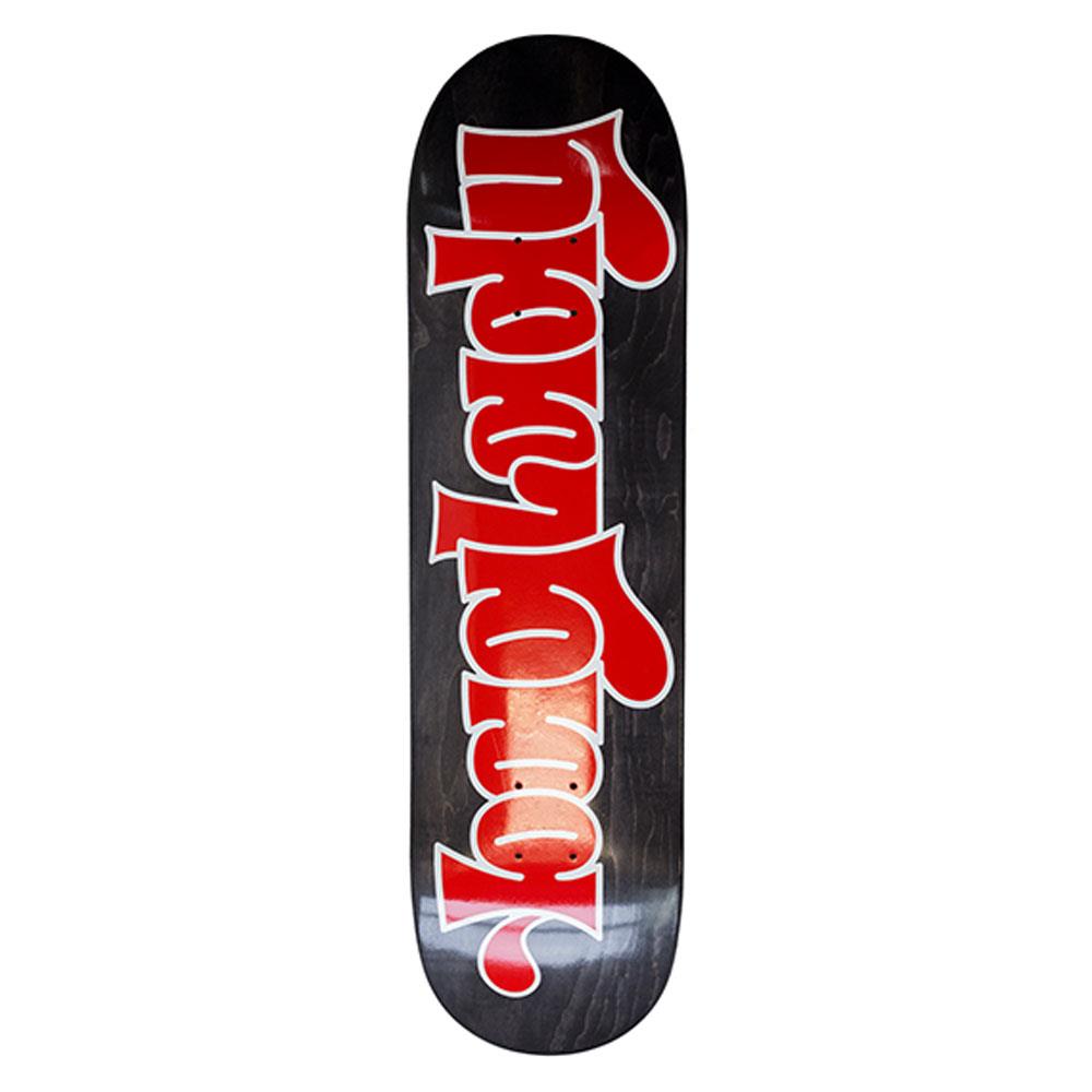 Baglady Skateboard Deck - Throw Up Logo - Black/Red 8.125"