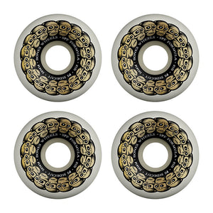 Bones Wheels - SPF Circle Skulls P5 Sidecut White/Gold 101a 58mm (4 Pack)