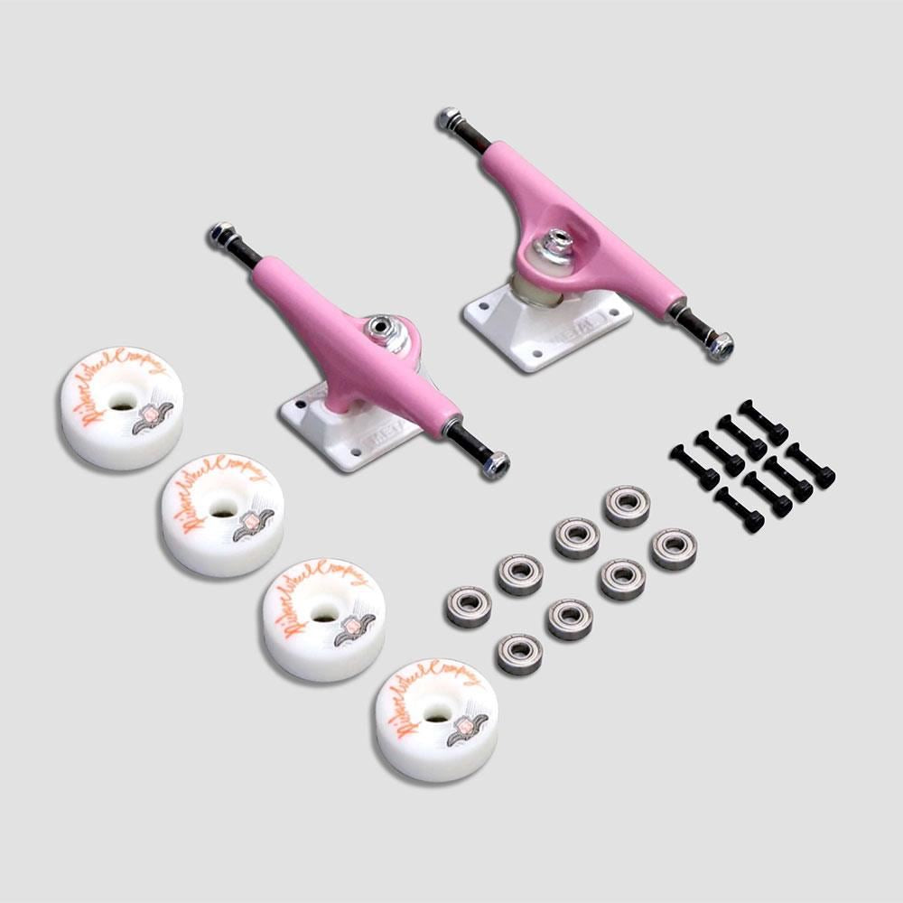 Picture Undercarriage Truck Kit - Pink/White 5.25 (Pair)