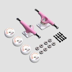 Picture Undercarriage Truck Kit - Pink/White 5.25 (Pair)