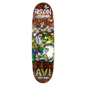 Heroin Skateboard Deck - AVI Guest Egg Brown 8.8" (Shaped)