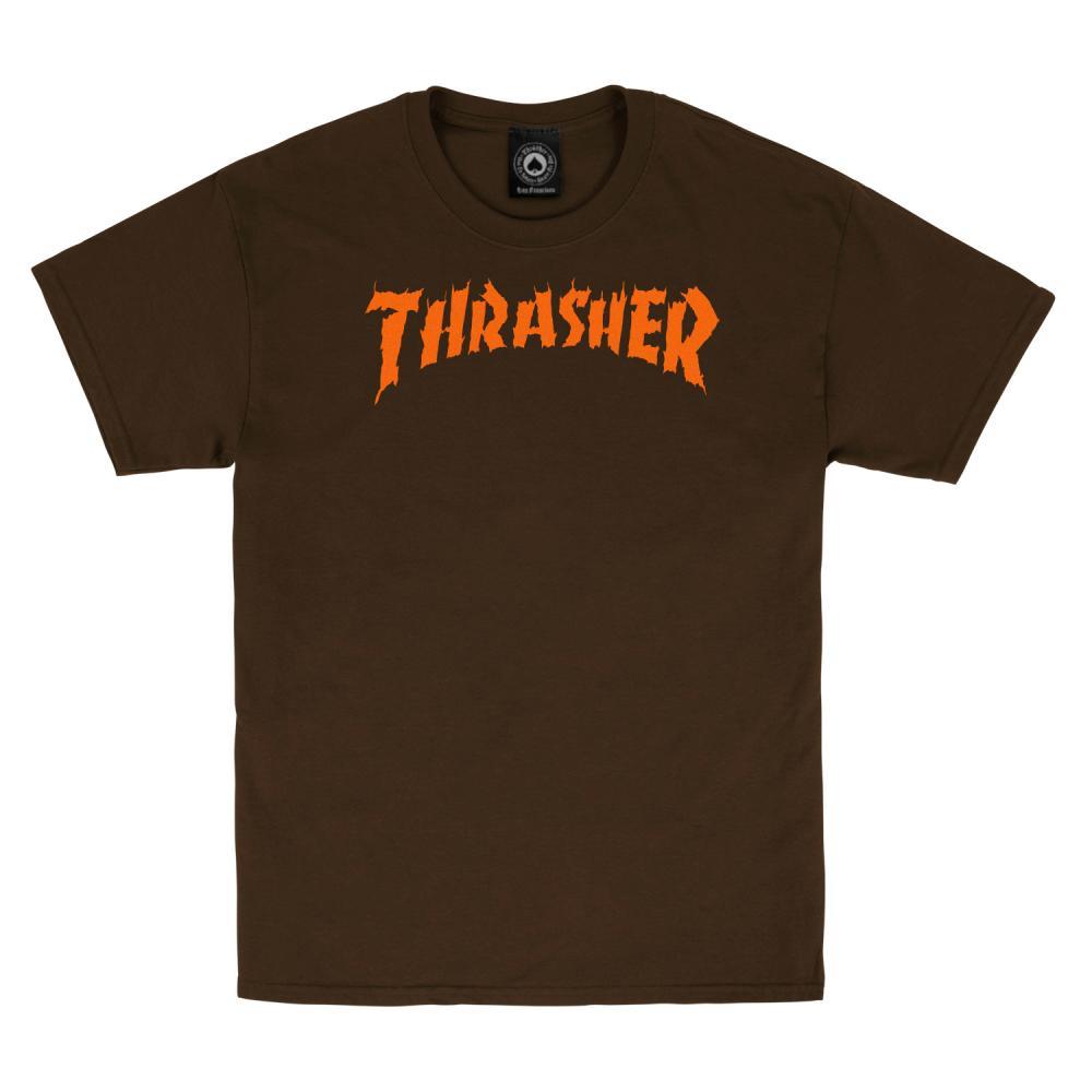 Thrasher Burn it Down T-Shirt - Dark Chocolate