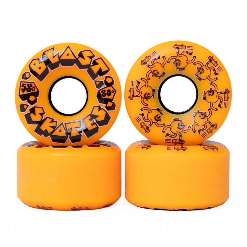 Blast Wheels - Rubble Riders Orange 80a 58mm (4 Pack)