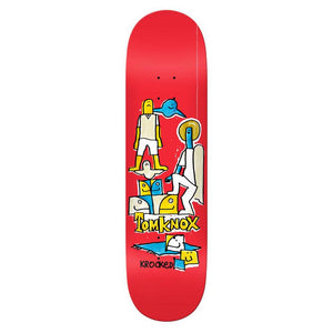 Krooked Skateboard Deck - Tom Knox Debut Red 8.5"