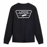 Vans Kids Full Patch Back Long Sleeve T-shirt - Black/White