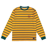 Welcome Icon Stripe Long Sleeve T-Shirt - Gold/Teal/Rose