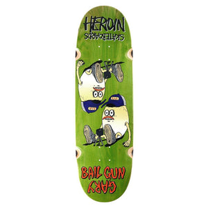 Heroin Skateboard Deck - Bail Gun Gary 4 9.75"