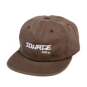 Source Skate Co. Six Panel Cap - Walnut/White