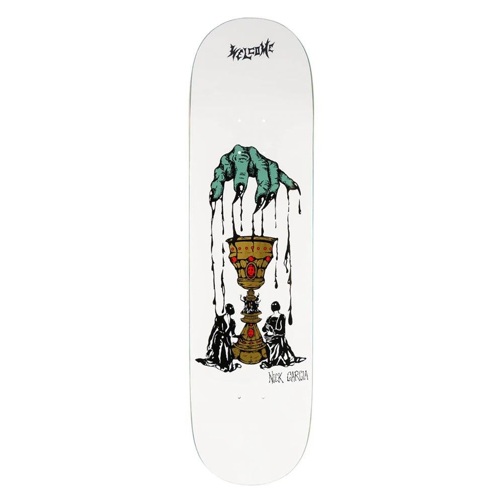 Welcome Skateboard Deck - Chalice Nick Garcia White 8.38"