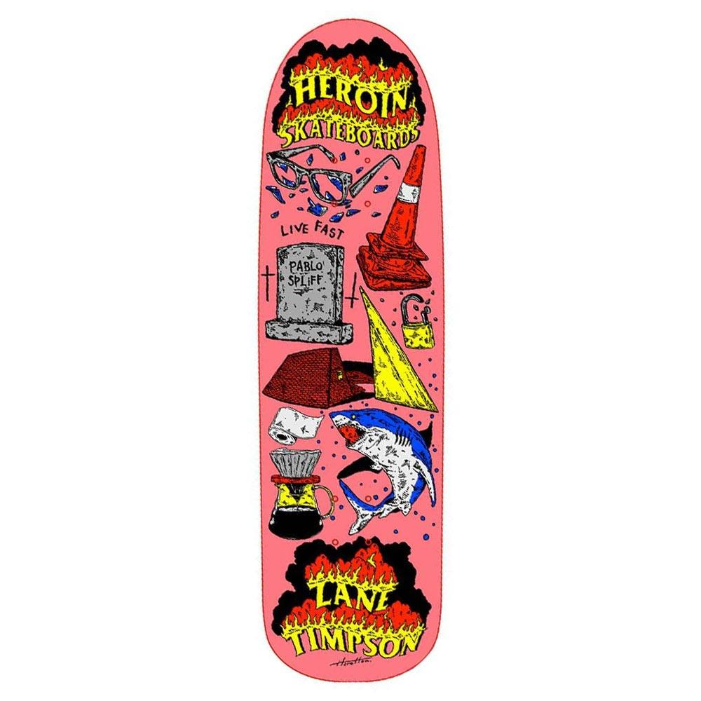Heroin Skateboard Deck - Zane Timpson Life 9" (Shaped)