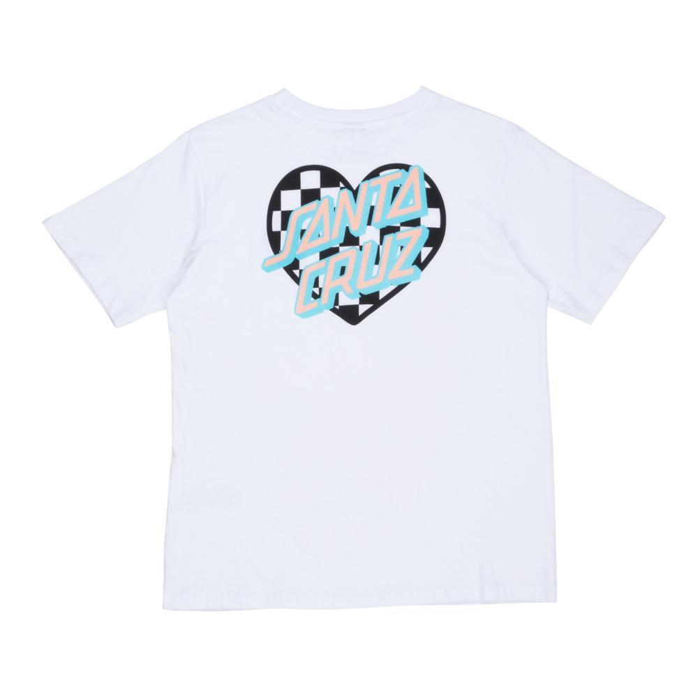 Santa Cruz Womens Heart Dot Check T-Shirt - White